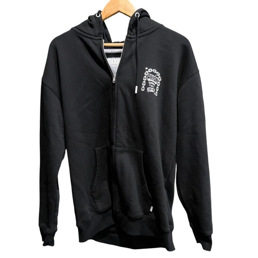 Dixxon Black Ground Up‎ Customs Fleece Full Zip Men's Hoodie Sweatshirt Size M